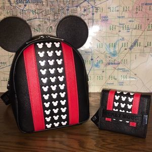 Loungefly Mickey backpack and wallet set